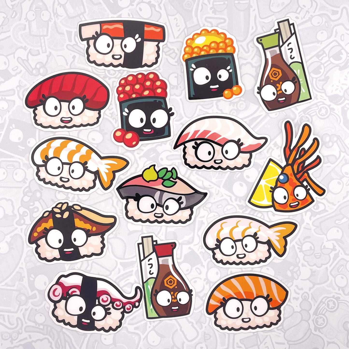 Sushi Set 3 - Vinyl Sticker Pack