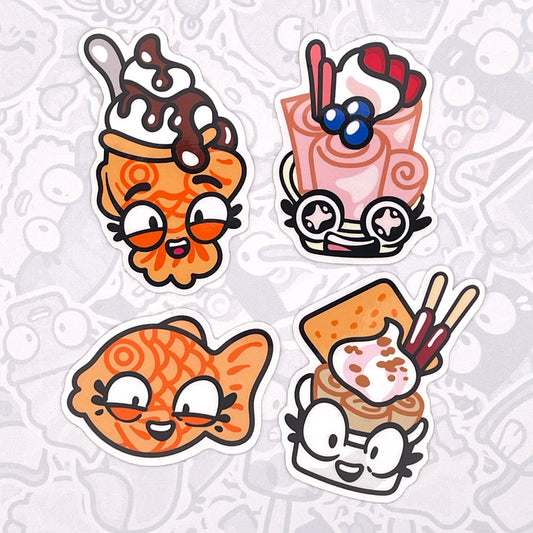 Asian Ice Cream Set 1 - Vinyl Sticker Packs