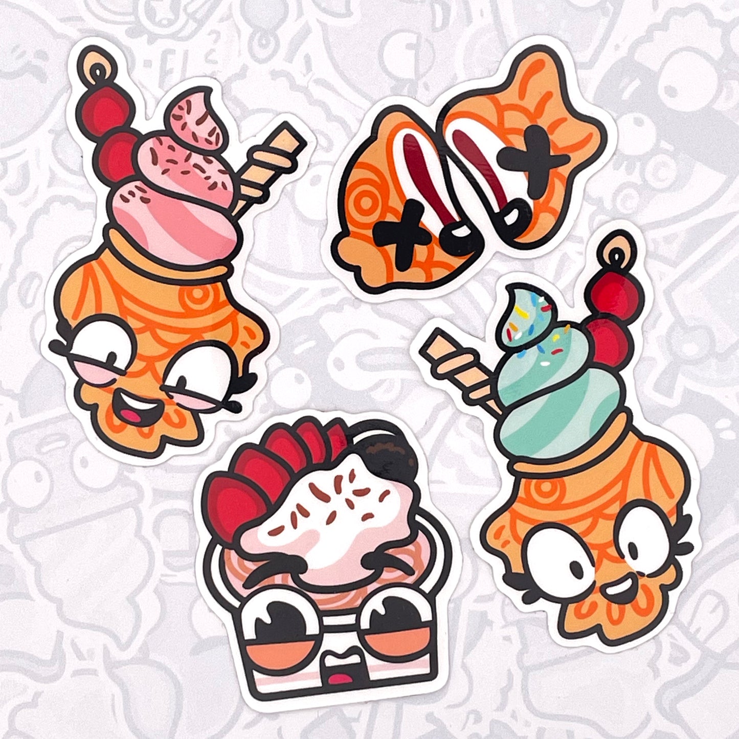 Asian Ice Cream Set 2 - Vinyl Sticker Packs